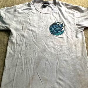 This shirt is being sold, has been used twice.Brand is Santa Cruz,size is small